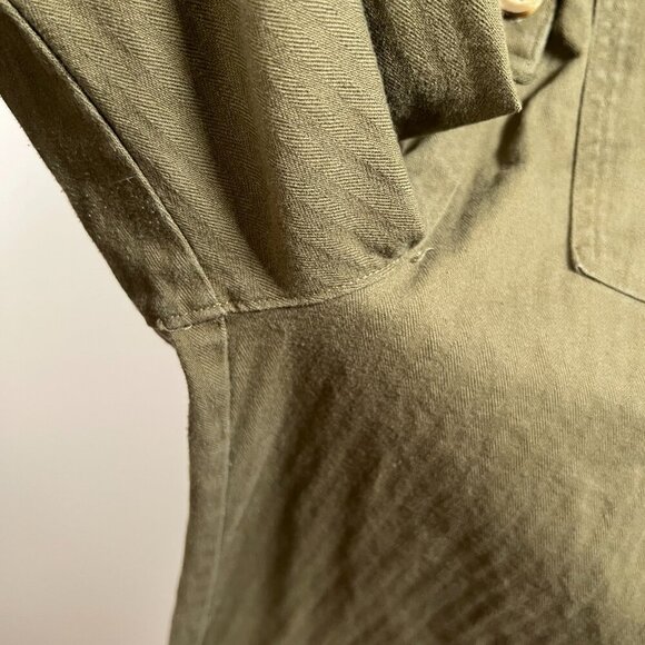 Madewell Kale Cap-Sleeve Utility Jumpsuit Size XS Fatigue Green Minimal Casual - Picture 9 of 13